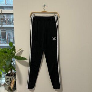 Adidas Black & White Classic Stripe Track Pants Size XS